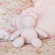 Load image into Gallery viewer, Pink Pearl Initial Teddy Bear
