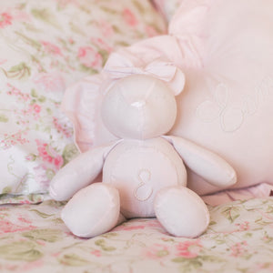 Pink Pearl Initial Teddy Bear