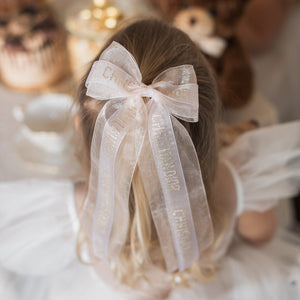Blush Organza Dior Bow {RTS}