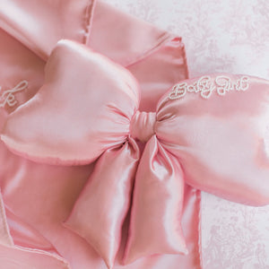 Dusty Rose Bow Pillow