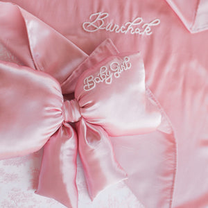 Dusty Rose Bow Pillow