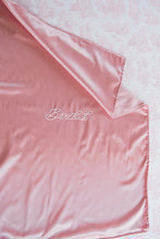 Load image into Gallery viewer, Dusty Rose Flannel &amp; Satin Blanket
