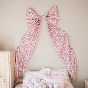 Peony Pink Floral Bow {Life size}