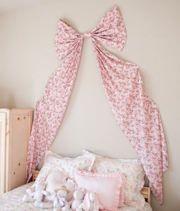 Peony Pink Floral Bow {Life size}