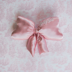 Dusty Rose Bow Pillow