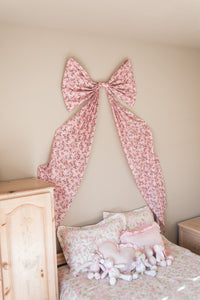 Peony Pink Floral Bow {Life size}