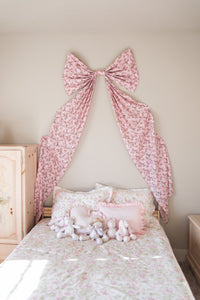 Peony Pink Floral Bow {Life size}