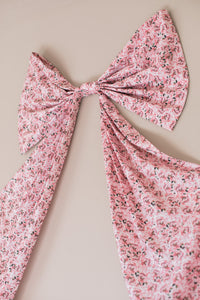 Peony Pink Floral Bow {Life size}