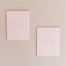 Load image into Gallery viewer, Nursery Pink Pearl Name Canvas
