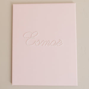 Nursery Pink Pearl Name Canvas