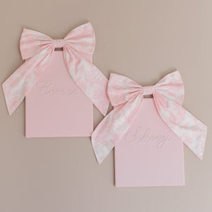 Nursery Pink Pearl Name Canvas