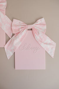 Nursery Pink Pearl Name Canvas