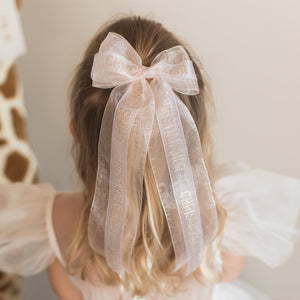 Blush Organza Dior Bow {RTS}