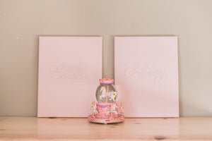 Nursery Pink Pearl Name Canvas