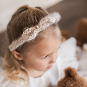 Knit Oatmeal Teddy Headband {RTS}