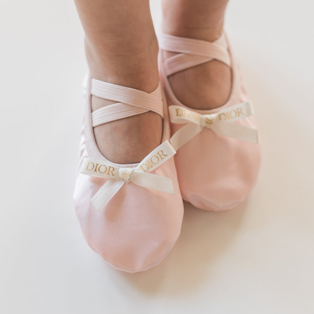 Pink Satin Dior Ballet Slippers
