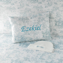 Load image into Gallery viewer, Mini Newborn Toile Personalized Pillow
