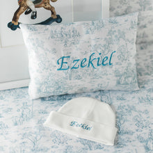 Load image into Gallery viewer, Mini Newborn Toile Personalized Pillow
