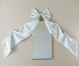 Baby Blue Toile Bespoke Bow {Life size}