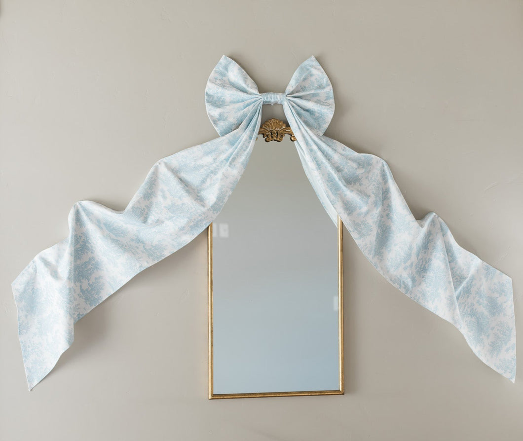 Baby Blue Toile Bespoke Bow {Life size}