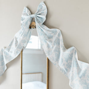 Baby Blue Toile Bespoke Bow {Life size}