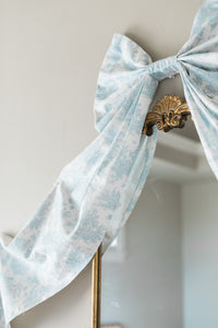 Baby Blue Toile Bespoke Bow {Life size}