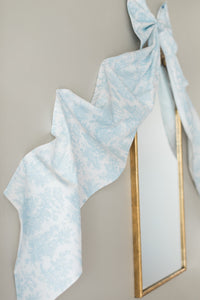 Baby Blue Toile Bespoke Bow {Life size}