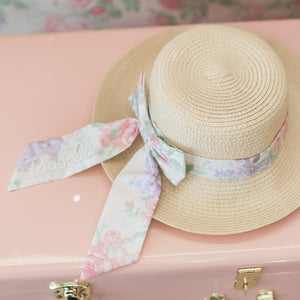 Floral Pearl Straw Hat