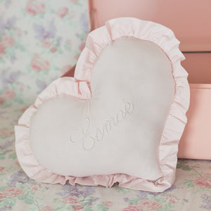 Pink Heart Pearl Bespoke Pillow