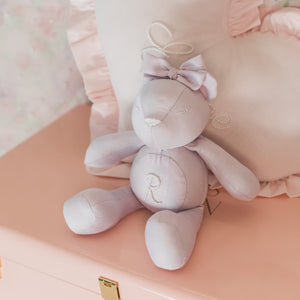 Lavender Pearl Initial Teddy Bear