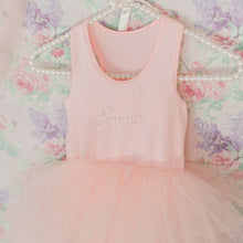 Load image into Gallery viewer, Blush Pink Personalized Sleeveless Pearl Ballerina Tutu
