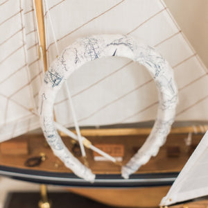 Toile Nautical Padded Headband