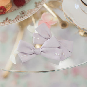 Valérie Lavender Pigtail Bows