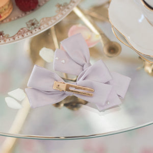 Valérie Lavender Pigtail Bows