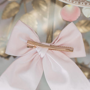 Pink Crest Pearl Initial Bow