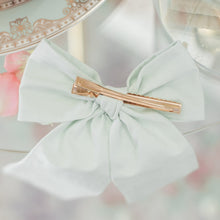 Load image into Gallery viewer, Green Crest Pearl Initial Bow
