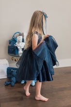 Load image into Gallery viewer, Navy Rosette Dress
