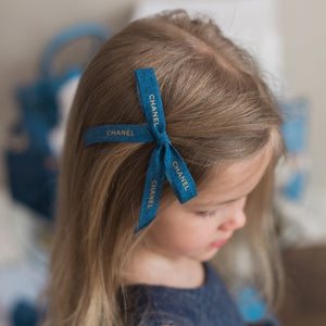 Denim Blue Medium Chanel Bow