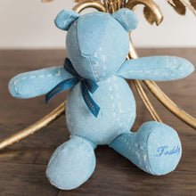 Load image into Gallery viewer, Light Wash Denim Wash Teddy Bear
