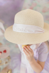 Petite Cheri Pink Straw Hat
