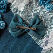 Load image into Gallery viewer, Bespoke Dark Denim Small Bow
