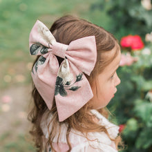 Load image into Gallery viewer, Rose Print Cotton Bow
