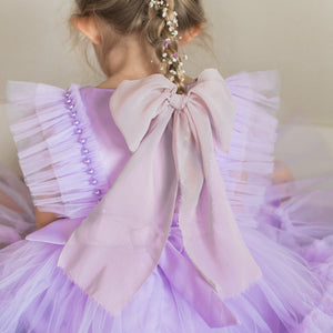 French Lavendar Chiffon Bow