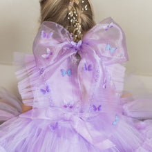 Load image into Gallery viewer, Bespoke Purple Butterfly Large Organza Bow
