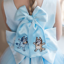 Load image into Gallery viewer, Bluey Blue Satin Bow
