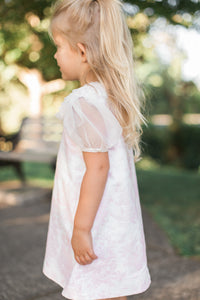 Pink French Toile Pearl Dress