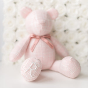 Eloise Tweed Pearl Initial Teddy Bear