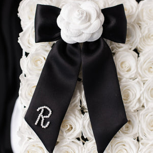 Camellia Pearl Initial Bow