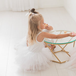 White Pearl Beaded Tutu