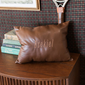 Leather Personalized Pillow